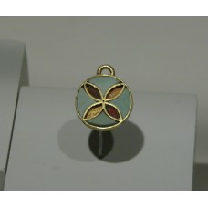 Gold pendant, four-pointed flower-like cross